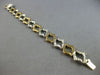 ESTATE LARGE 1.02CT DIAMOND 14KT 2 TONE GOLD 3D OPEN LEAF FUN TENNIS BRACELET