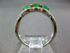 .91CT DIAMOND & AAA EMERALD 18KT 2 TONE GOLD OVAL & ROUND 3 STONE HALO LOVE RING