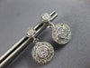 .48CT DIAMOND 14KT WHITE GOLD 3D CLUSTER CIRCULAR FILIGREE FUN HANGING EARRINGS