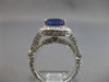 LARGE 4.07CT DIAMOND & AAA TANZANITE 18KT WHITE GOLD 3D FILIGREE ENGAGEMENT RING