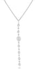 ESTATE .45CT DIAMOND 14KT WHITE GOLD BEZEL BY THE YARD LARIAT FLOATING PENDANT