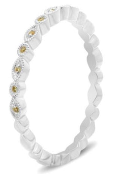 .04CT CANARY DIAMOND 14KT YELLOW GOLD ROUND & MARQUISE SHAPE SEMI ETERNITY RING