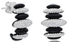 1.20CT DIAMOND 14KT WHITE & BLACK GOLD MULTI OVAL PAVE UMBRELLA HANGING EARRINGS