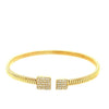 .47CT DIAMOND 18KT YELLOW GOLD DOUBLE SQUARE FLEXIBLE SNAKE CUFF BANGLE BRACELET