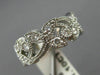 ANTIQUE 1.10CT DIAMOND 14KT WHITE GOLD MILGRAIN ETERNITY ANNIVERSARY RING #18539