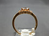 ESTATE .95CT DIAMOND & AAA MORAGNITE 14KT ROSE GOLD FUN ROUND FLOWER SQUARE RING