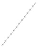 ESTATE 1.65CT DIAMOND 18KT WHITE GOLD 3D FLOWER BY THE YARD CUFF TENNIS BRACELET