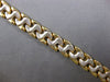ESTATE WIDE 14KT WHITE & YELLOW GOLD MATTE & SHINY MULTI WAVE FUN BRACELET