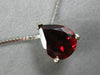 3.0CT AAA GARNET 14KT WHITE GOLD PEAR SHAPE SOLITAIRE FILIGREE FLOATING PENDANT
