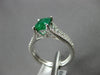 1.65CT DIAMOND & AAA EMERALD 18KT WHITE GOLD 3D CLASSIC SQUARE ENGAGEMENT RING