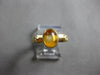 1.35CT DIAMOND & AAA CITRINE 14K YELLOW GOLD 3D OVAL & ROUND 3 STONE RING #27963