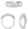 LARGE 2.50CT DIAMOND 14K WHITE GOLD ROUND SHARED PRONG LUCIDA SEMI ETERNITY RING