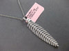 LARGE .57CT DIAMOND 14KT WHITE GOLD CLASSIC MULTI LEAF FLEXIBLE FUN LOVE PENDANT