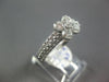 ESTATE 1.29CT DIAMOND 14KT WHITE GOLD 3D CLASSIC FLOWER 4 LEAF CLOVER LOVE RING