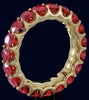 3.60CT AAA RUBY 14KT YELLOW GOLD 3D CLASSIC SHARED PRONG ETERNITY FUN LOVE RING
