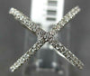 ESTATE .50CT DIAMOND 18KT WHITE GOLD 3D X CLASSIC INFINITY CRISS CROSS LOVE RING