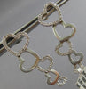 LARGE .95CT DIAMOND 14KT WHITE GOLD 3D MULTI HEART JOURNEY LOVE HANGING EARRINGS