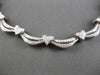 ESTATE LARGE 2.70CT DIAMOND 18KT WHITE GOLD HEART DIAMOND BY THE YARD NECKLACE