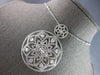 EXTRA LARGE 3.21CT DIAMOND 14KT WHITE GOLD 3D ROUND & BAGUETTE FLOATING PENDANT