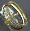 ESTATE LARGE .35CT DIAMOND 14KT YELLOW GOLD 3D OVAL LOVE KNOT FUN RING