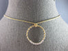 .26CT DIAMOND 14KT YELLOW GOLD 3D ROUND BEZEL CIRCLE OF LIFE ROPE FUN NECKLACE