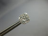 1.12CT DIAMOND 14KT WHITE GOLD 3D CLASSIC ROUND INVISIBLE SQUARE STUD EARRINGS