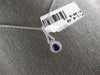 ESTATE .54CT DIAMOND & AAA SAPPHIRE 18KT WHITE GOLD PEAR SHAPE FLOATING PENDANT