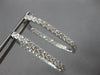 ESTATE LARGE 1.95CT DIAMOND 14KT WHITE GOLD 3D INSIDE OUT HEXAGON HOOP HANGING EARRINGS