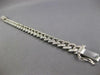 ESTATE 2.46CT DIAMOND 14KT WHITE GOLD 3D SOLID CUBAR BAR LOVE BRACELET