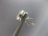 ESTATE .50CT DIAMOND 14KT WHITE GOLD 3D CLASSIC CLUSTER HALO STUD EARRINGS