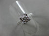 ANTIQUE .45CT DIAMOND 14KT WHITE GOLD FILIGREE FISHTAIL ENGAGEMENT RING #9103