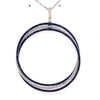 EXTRA LARGE 4.49CT DIAMOND & AAA SAPPHIRE 18KT WHITE GOLD CIRCULAR LOVE PENDANT