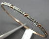 .87CT DIAMOND 14KT WHITE & ROSE GOLD ROUND BY THE YARD FLEXIBLE BANGLE BRACELET