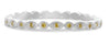 .04CT CANARY DIAMOND 14KT YELLOW GOLD ROUND & MARQUISE SHAPE SEMI ETERNITY RING