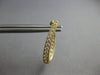 ESTATE .65CT DIAMOND 14KT YELLOW GOLD 3D INSIDE OUT OVAL HOOP HANGING EARRINGS
