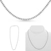 ESTATE 7.0CT DIAMOND 14KT WHITE GOLD 3D CLASSIC ROUND ETERNITY TENNIS NECKLACE