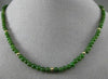 ANTIQUE AAA JADE 14KT YELLOW GOLD 3D BEAD NECKLACE 3.5mm WIDE BEAUTIFUL #24672