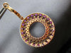 LARGE 10.29CT DIAMOND & PINK SAPPHIRE 18KT ROSE GOLD MULTI ROW CIRCULAR EARRINGS