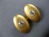 ESTATE LARGE 1.20CT OLD MINE DIAMOND 14KT YELLOW GOLD MATTE MENS CUFFLINKS 27114