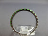 1.08CT DIAMOND & AAA GREEN GARNET 14KT WHITE GOLD SHARED PRONG ANNIVERSARY RING