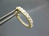 ESTATE .78CT DIAMOND 18KT YELLOW GOLD CLASSIC INSIDE OUT HUGGIE HANGING EARRINGS