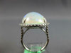 LARGE 13.81CT DIAMOND & AAA AUSTRALIAN OPAL 14K WHITE GOLD OVAL & ROUND FUN RING