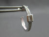 .31CT DIAMOND 14KT WHITE GOLD 3D CLASSIC ROUND & BAGUETTE HOOP HANGING EARRINGS