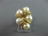 ESTATE LARGE .07CT DIAMOND & AAA SOUTH SEA PEARL 14K YELLOW GOLD FLOWER FUN RING