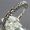 ESTATE .15CT DIAMOND 14K WHITE GOLD ROUND SEMI ETERNITY WEDDING ANNIVERSARY RING