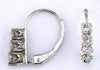 .50CT DIAMOND 14KT WHITE GOLD 3D PAST PRESENT FUTURE LEVERBACK HANGING EARRINGS