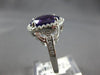 4.88CT DIAMOND & AAA AMETHYST 14KT WHITE GOLD OVAL & ROUND HALO ENGAGEMENT RING