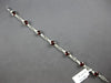 7.67CT DIAMOND & AAA GARNET 14KT WHITE GOLD 3D CUSHION & ROUND TENNIS BRACELET