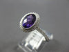 1.39CT DIAMOND & AAA AMETHYST 14KT WHITE GOLD 3D OVAL & ROUND FILIGREE LOVE RING