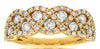 ESTATE WIDE 1.0CT DIAMOND 14KT YELLOW GOLD MULTI ROW INFINITY ANNIVERSARY RING